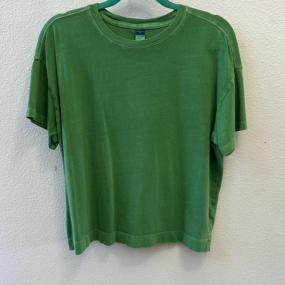 Old Navy Classic Green Short Sleeve Tee